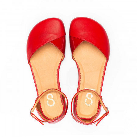 Poppy Cherry Brede Barfodssandaler, str. 36-43